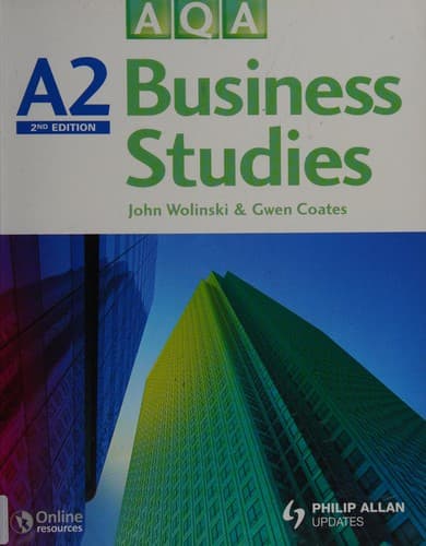 Tapa de A2 business studies