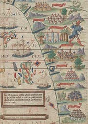 Tapa de Carnet Ligné Atlas Nautique Du Monde Miller 1, 1519