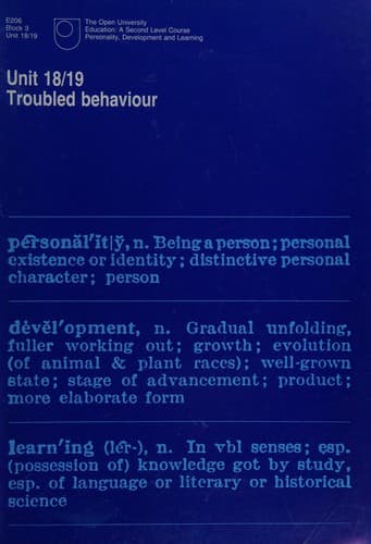 Tapa de Troubled behaviour
