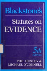 Tapa de Blackstone's statutes on evidence