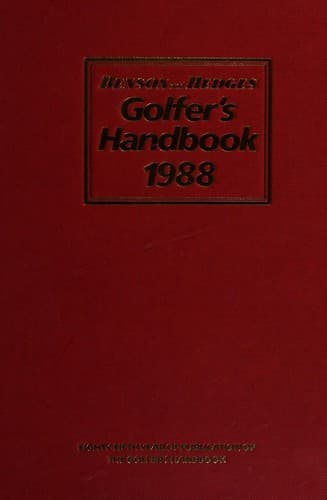 Tapa de Benson and Hedges golfer's handbook