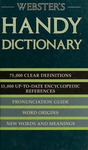 Tapa de Webster's handy dictionary