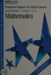 Tapa de Intermediate 1 maths 1, 2 & 3.