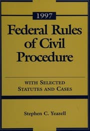 Tapa de Federal Rules of Civil Procedure, With Selected Statutes & Cases, 1997 Supplement