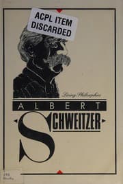 Tapa de Albert Schweitzer (Living Philosophies)
