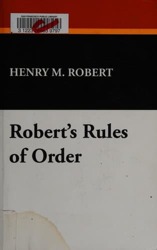 Tapa de Robert's Rules of Order