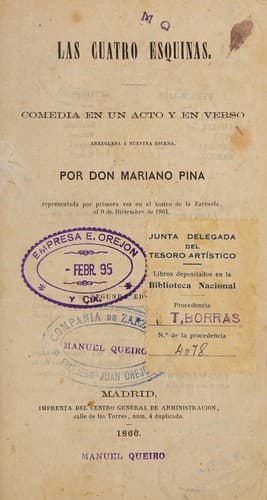 Tapa de Las cuatro esquinas