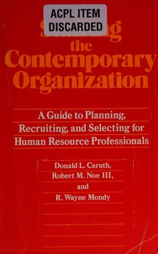 Tapa de Staffing the contemporary organization