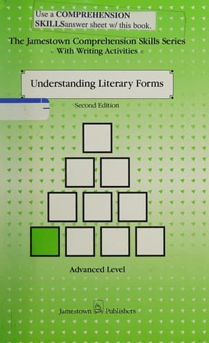 Tapa de Understanding Literary Forms