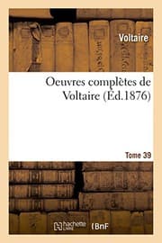 Tapa de Oeuvres complètes de Voltaire. Tome 39