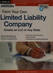 Tapa de Form your own limited liability company