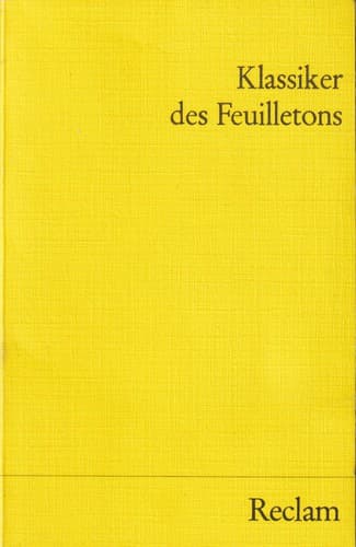 Tapa de Klassiker des Feuilletons