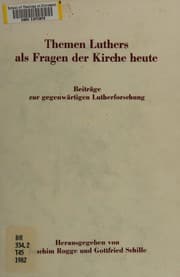 Tapa de Themen Luthers als Fragen der Kirche heute