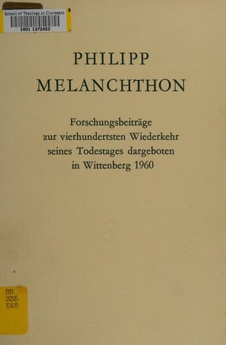 Tapa de Philipp Melanchthon
