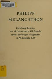 Tapa de Philipp Melanchthon