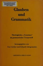 Tapa de Glauben und Grammatik