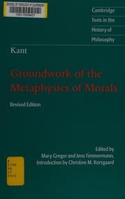 Tapa de Groundwork of the metaphysics of morals