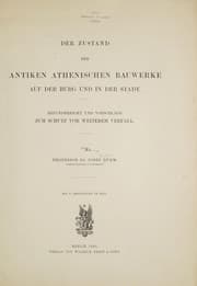 Tapa de Der zustand der antiken athenischen Bauwerke auf der Burg und in der Stadt