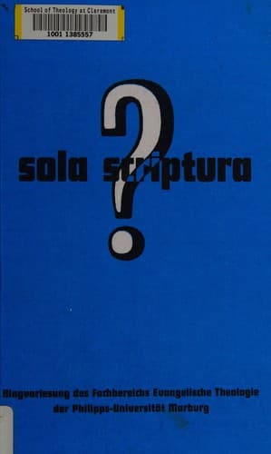Tapa de Sola scriptura?