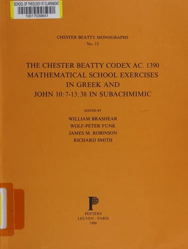 Tapa de The Chester Beatty Codex Ac. 1390