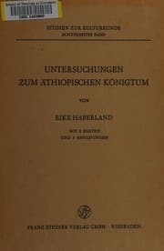 Tapa de Untersuchungen zum äithiopischen Königtum
