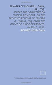 Tapa de Remarks of Richard H. Dana, Jr., esq.