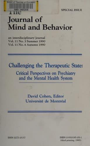 Tapa de Challenging the therapeutic state