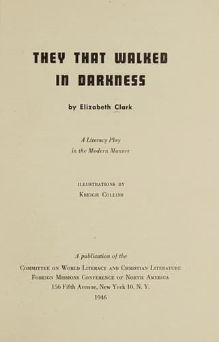 Tapa de They that walked in darkness