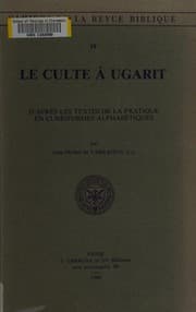 Tapa de Le Culte à Ugarit