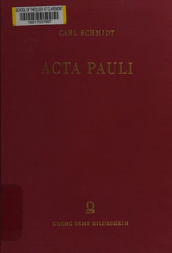 Tapa de Acta Pauli