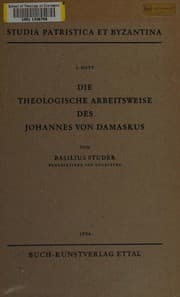 Tapa de Die theologische Arbeitsweise des Johannes von Damaskus