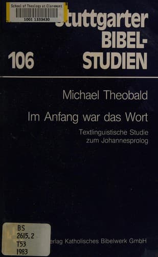 Tapa de Im Anfang war das Wort