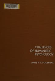 Tapa de Challenges of humanistic psychology
