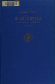 Tapa de Élie Lévita humaniste et mannorete (1469-1549)