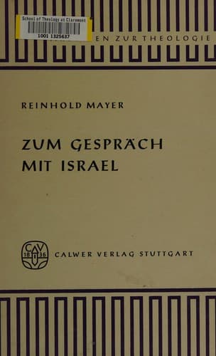 Tapa de Zum Gespräch mit Israel