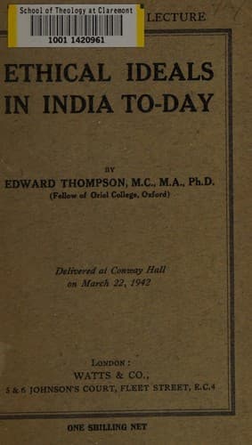 Tapa de Ethical ideals in India today