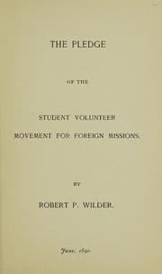 Tapa de The pledge of the Student Volunteer Movement for Foreign Missions