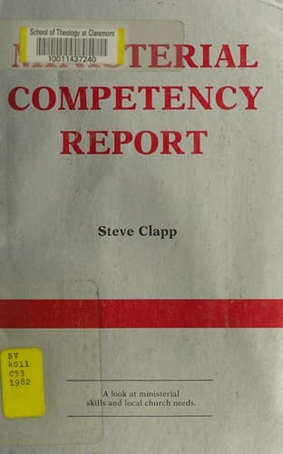 Tapa de Ministerial competency report