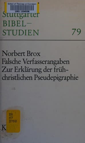 Tapa de Falsche Verfasserangaben