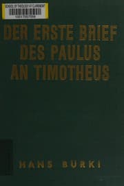 Tapa de Der erste Brief des Paulus an Timotheus