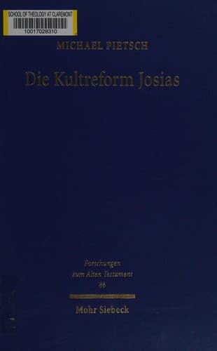 Tapa de Die Kultreform Josias