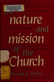 Tapa de The nature and mission of the church