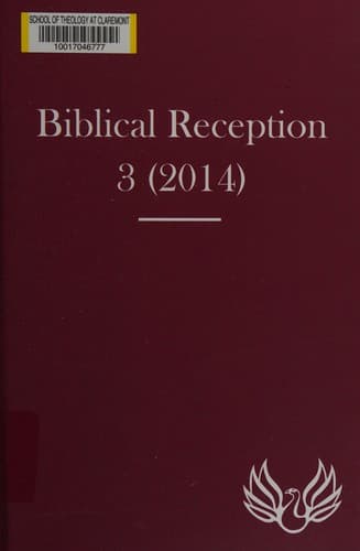 Tapa de Biblical reception 1 (2012)