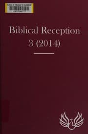 Tapa de Biblical reception 1 (2012)