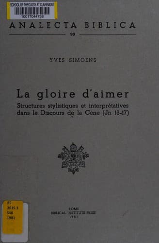 Tapa de La gloire d'aimer