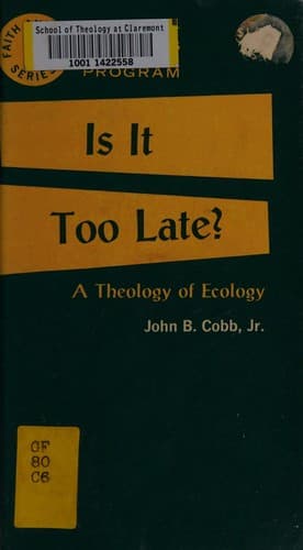 Tapa de Is it too late?