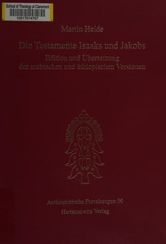 Tapa de Die Testamente Isaaks und Jakobs