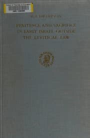 Tapa de Penitence and sacrifice in early Israel outside the Levitical law