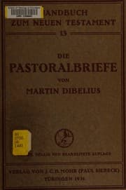 Tapa de Die Pastoralbriefe