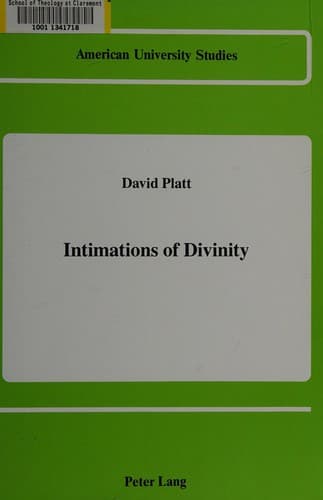 Tapa de Intimations of divinity